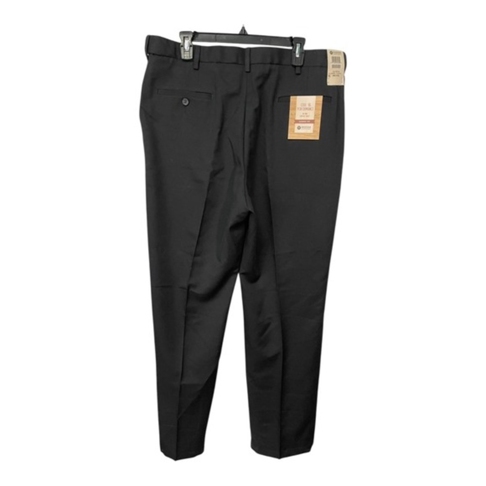 NEW Haggar 37x33 Black Pants Cool 18 Performance Classic Professional Business